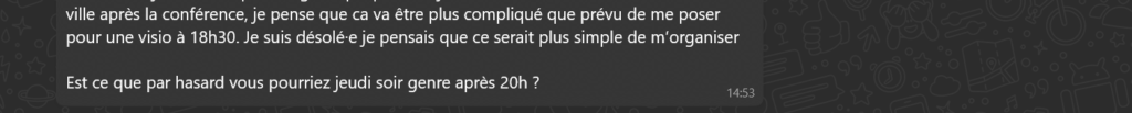 La programmation d'une réunion sur un groupe d'unité